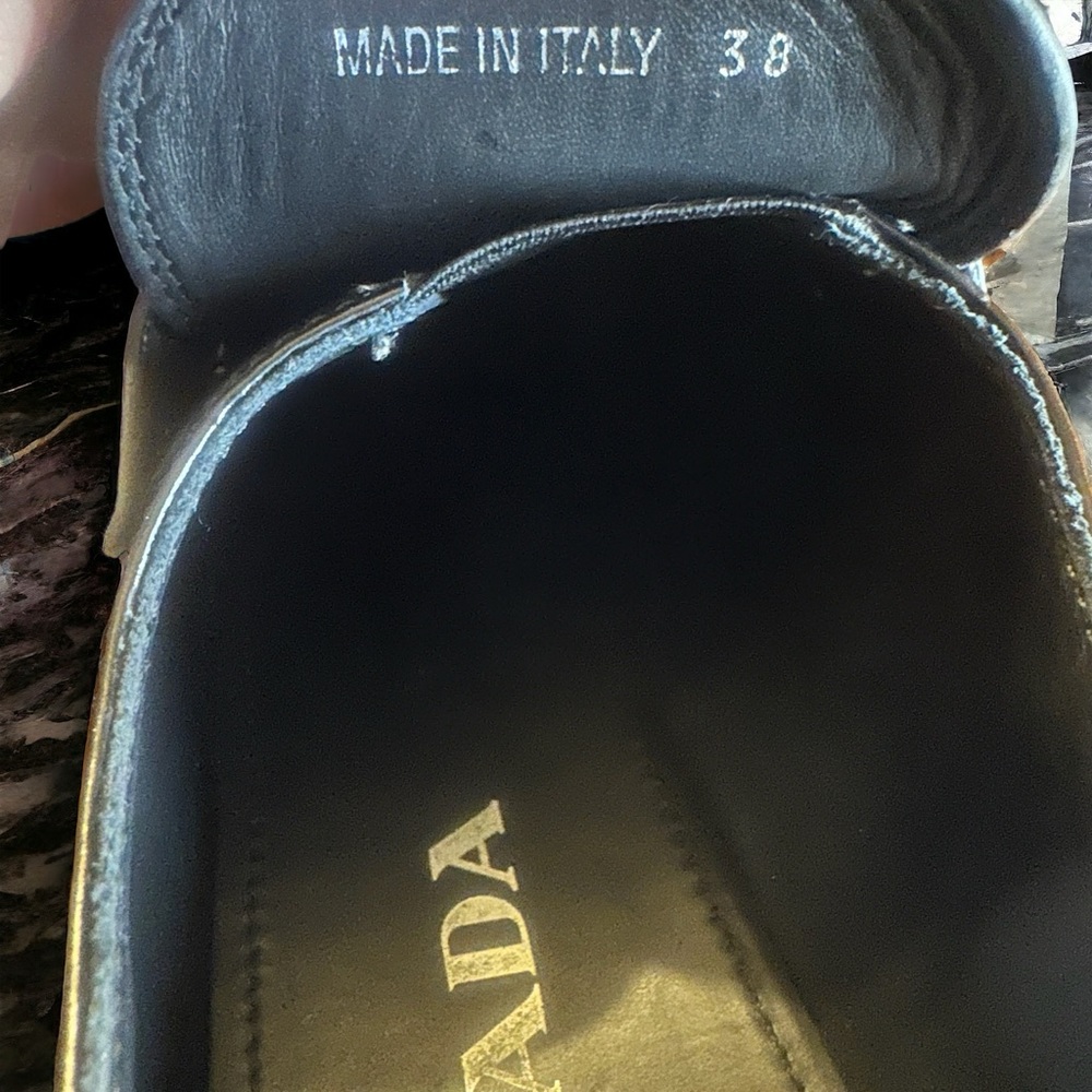 Authentic Prada Women's Triangle Logo Loafers Spa… - image 6